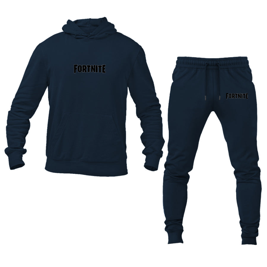 Men's Fortnite Battle Royale Game Logo Hoodie Joggers Set