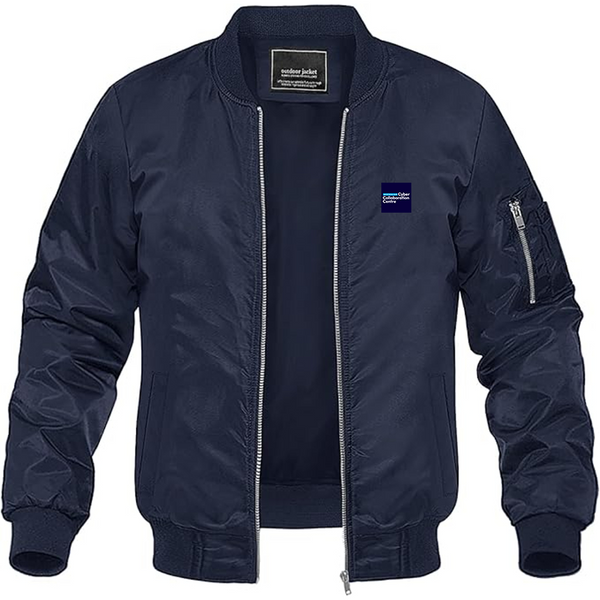 Men's Australian Cyber Collaboration Centre Logo Lightweight Bomber Jacket Windbreaker Softshell Varsity Jacket Coat