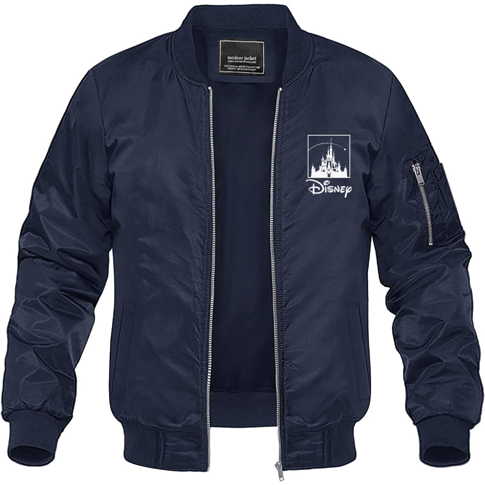 Men's Walt Disney Cartoon  Lightweight Bomber Jacket Windbreaker Softshell Varsity Jacket Coat
