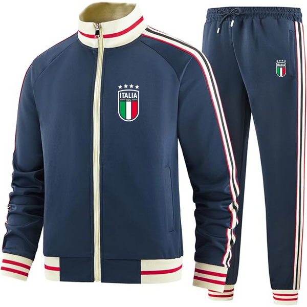 Men's Italy National Soccer Team - Premium Two-Piece Designer Tracksuit