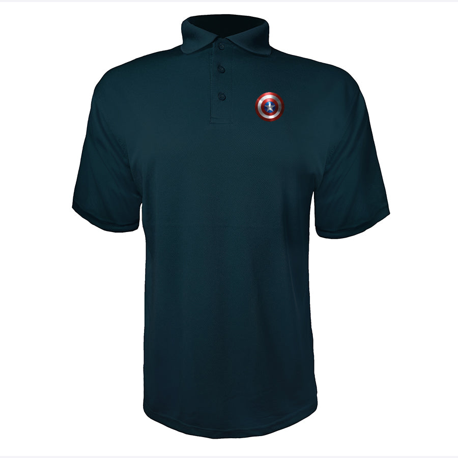 Men's Captain America Superhero Polyester Polo