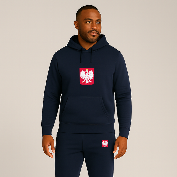 Men's Poland National Soccer Team Hoodie Joggers Set