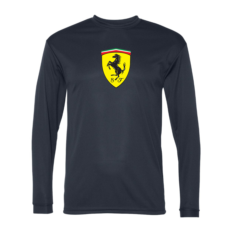 Men’s  Ferrari Motorsport Car Polyester Long Sleeve T-Shirt