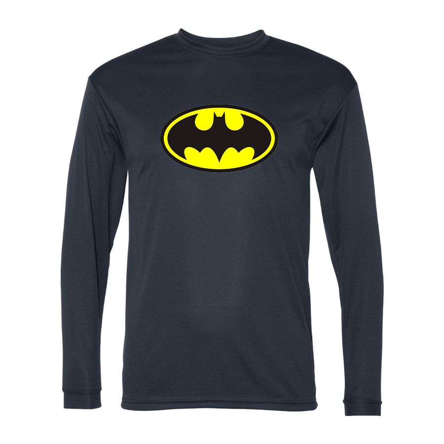 Men’s DC Comics Batman- Polyester Long Sleeve T-Shirt