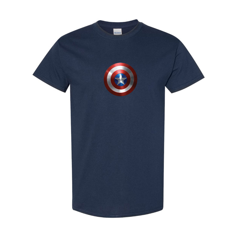 Youth Kids Captain America Superhero Cotton T-Shirt