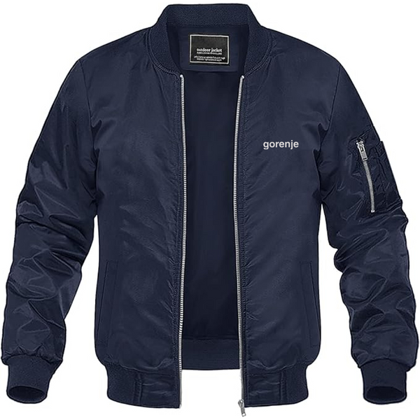 Men's Gorenje Logo Lightweight Bomber Jacket Windbreaker Softshell Varsity Jacket Coat