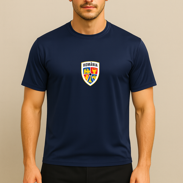 Men's Romania National Soccer Team Polyester T-Shirt