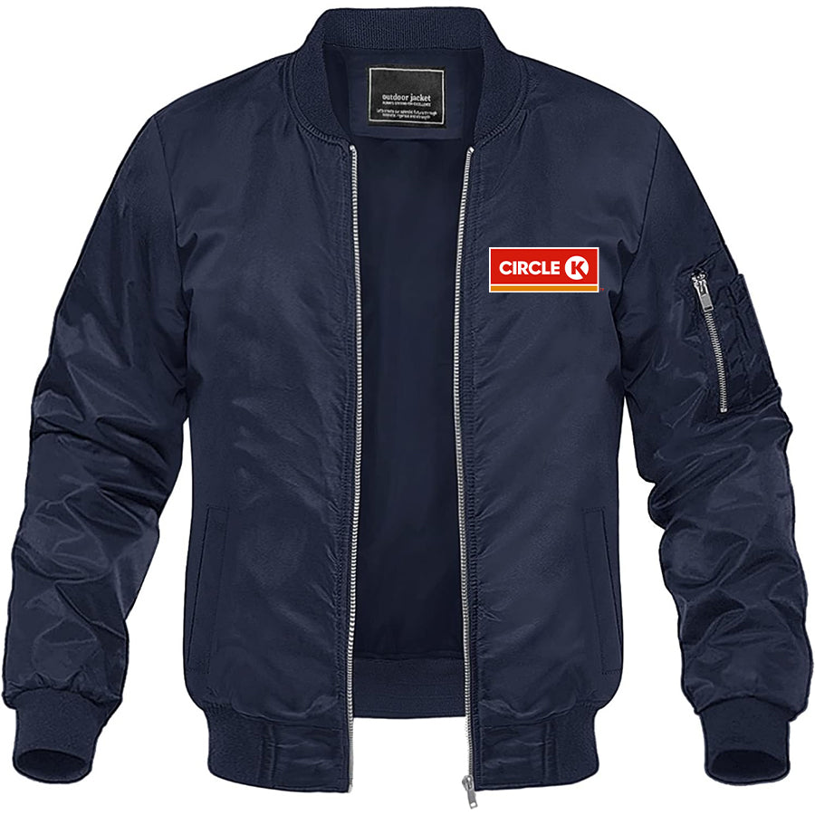 Men's Circle K Gas Station  Lightweight Bomber Jacket Windbreaker Softshell Varsity Jacket Coat