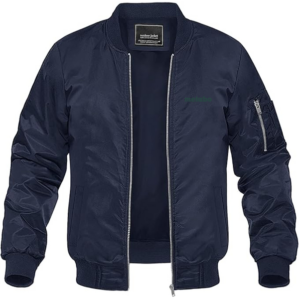 Men's Metabo Logo Lightweight Bomber Jacket Windbreaker Softshell Varsity Jacket Coat