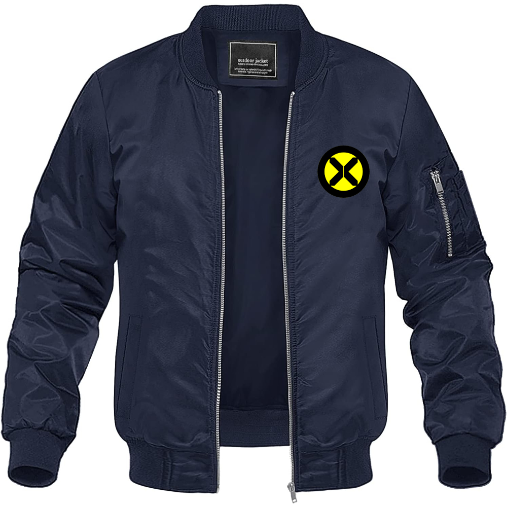 Men's X-Men Marvel Comics Superhero Lightweight Bomber Jacket Windbreaker Softshell Varsity Jacket Coat