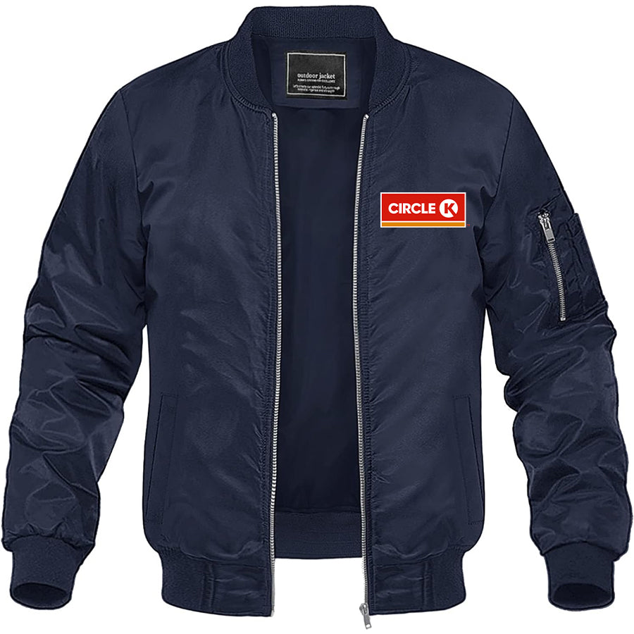 Men's Circle K Gas Station  Lightweight Bomber Jacket Windbreaker Softshell Varsity Jacket Coat