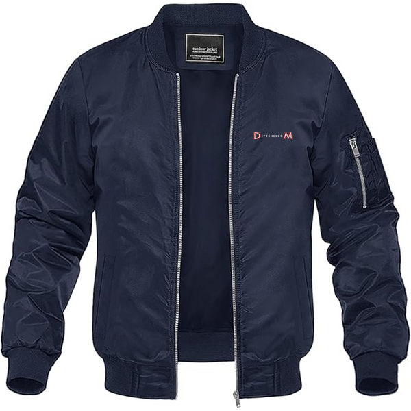 Men's Depeche Mode  Logo Lightweight Bomber Jacket Windbreaker Softshell Varsity Jacket Coat