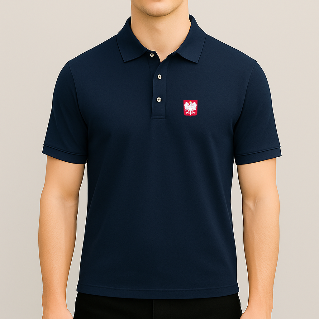 Men's Poland National Soccer Team Dry Blend Polo