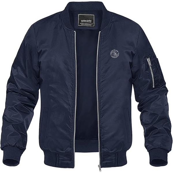 Men's White Claw Logo Lightweight Bomber Jacket Windbreaker Softshell Varsity Jacket Coat