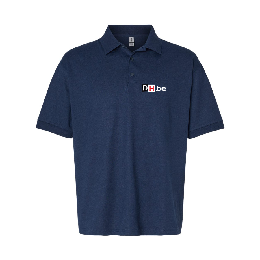 Men's DH Derniere Heure Logo Dry Blend Polo - Navy