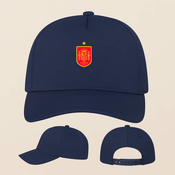 Spain Red Logo National Soccer Team Five Panel Twill Snapback Cap