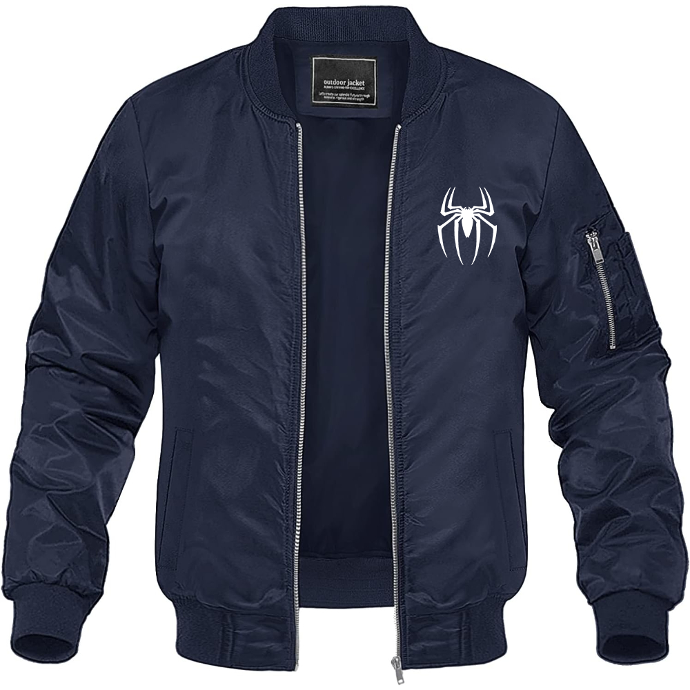 Men's Spiderman Marvel Avengers Superhero Lightweight Bomber Jacket Windbreaker Softshell Varsity Jacket Coat