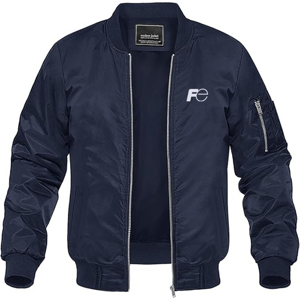 Men's Fuji-Electric Logo Lightweight Bomber Jacket Windbreaker Softshell Varsity Jacket Coat