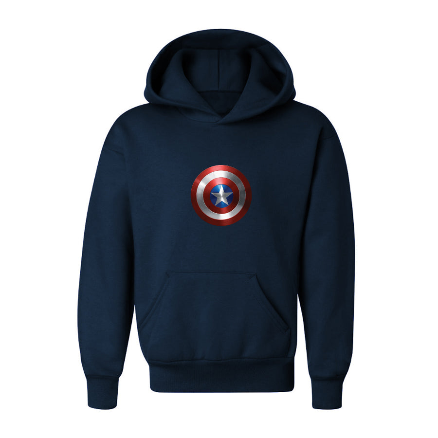 Youth Kids Captain America Superhero Pullover Hoodie