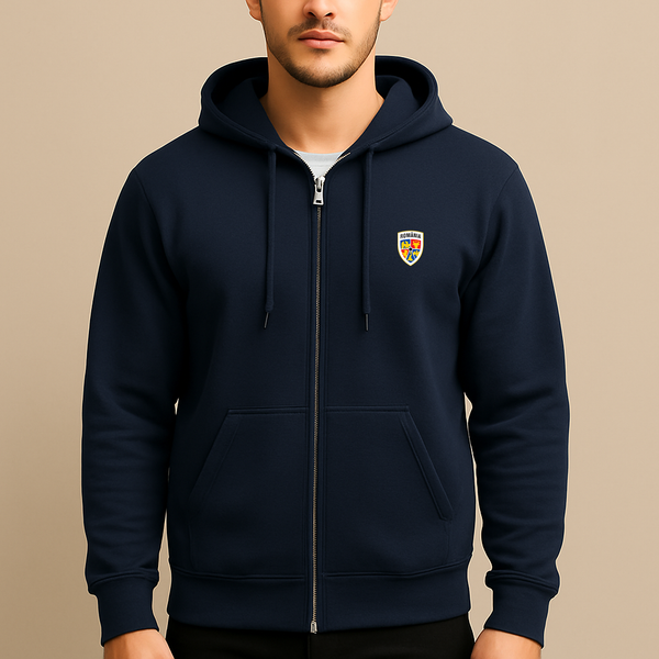 Men's Romania National Soccer Team Zipper Hoodie