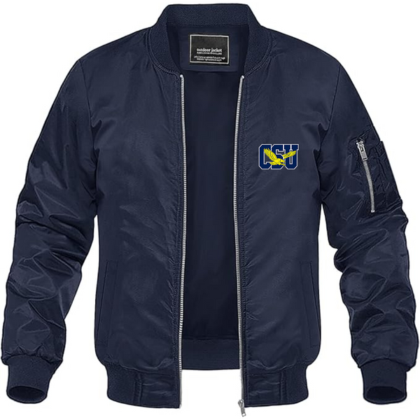 Men's   Coppin State Eagles Lightweight Bomber Jacket Windbreaker Softshell Varsity Jacket Coat