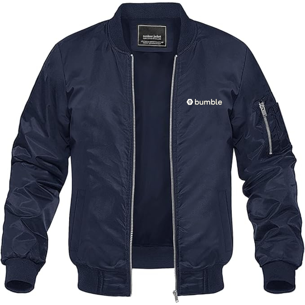 Men's Bumble Logo Lightweight Bomber Jacket