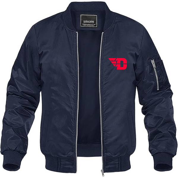 Men's  Dayton Flyers Lightweight Bomber Jacket Windbreaker Softshell Varsity Jacket Coat