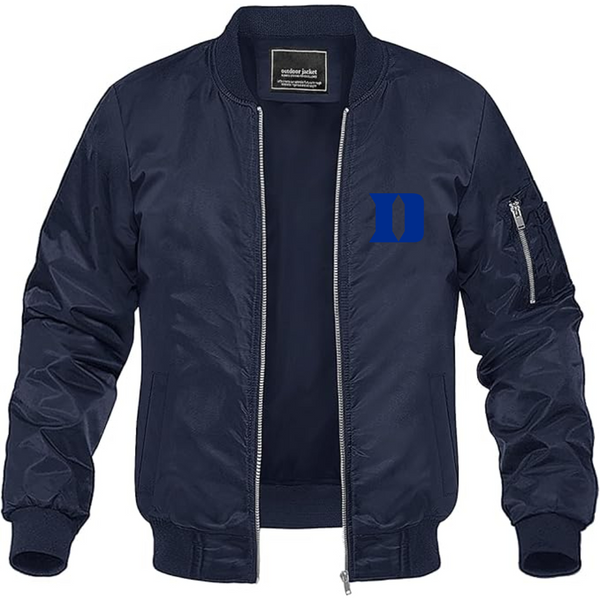 Men's  Duke Blue Devils Lightweight Bomber Jacket Windbreaker Softshell Varsity Jacket Coat