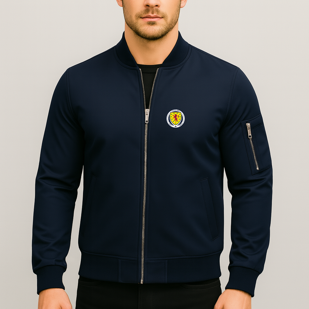 Men's Scotland National Soccer Team Lightweight Bomber Jacket