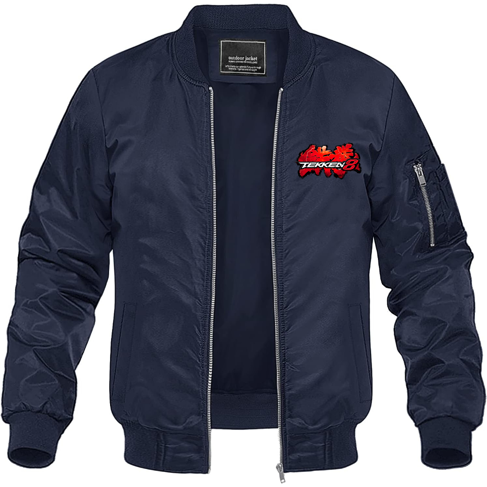 Men's Tekken 8 Game PS5 Lightweight Bomber Jacket Windbreaker Softshell Varsity Jacket Coat