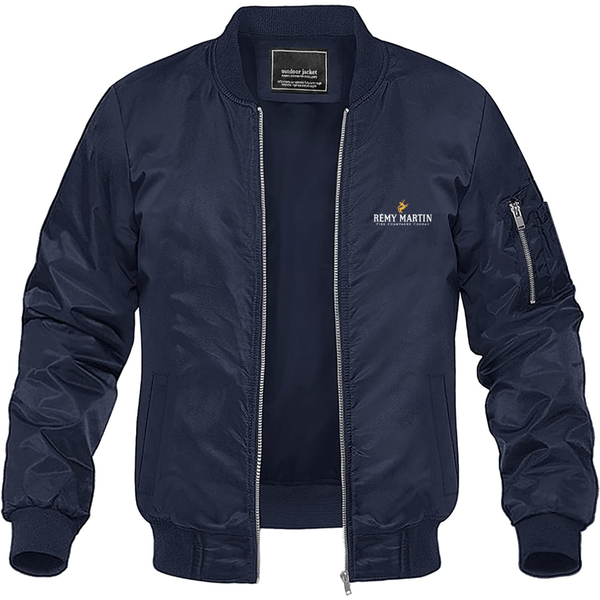 Men's  Rémy Martin Lightweight Bomber Jacket Windbreaker Softshell Varsity Jacket Coat