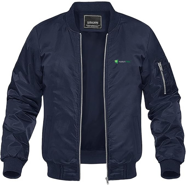 Men's Navitel Logo Lightweight Bomber Jacket Windbreaker Softshell Varsity Jacket Coat