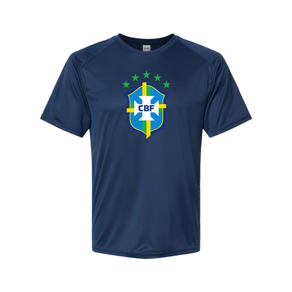 Youth Kids Brazil National Soccer Team Performance T-Shirt