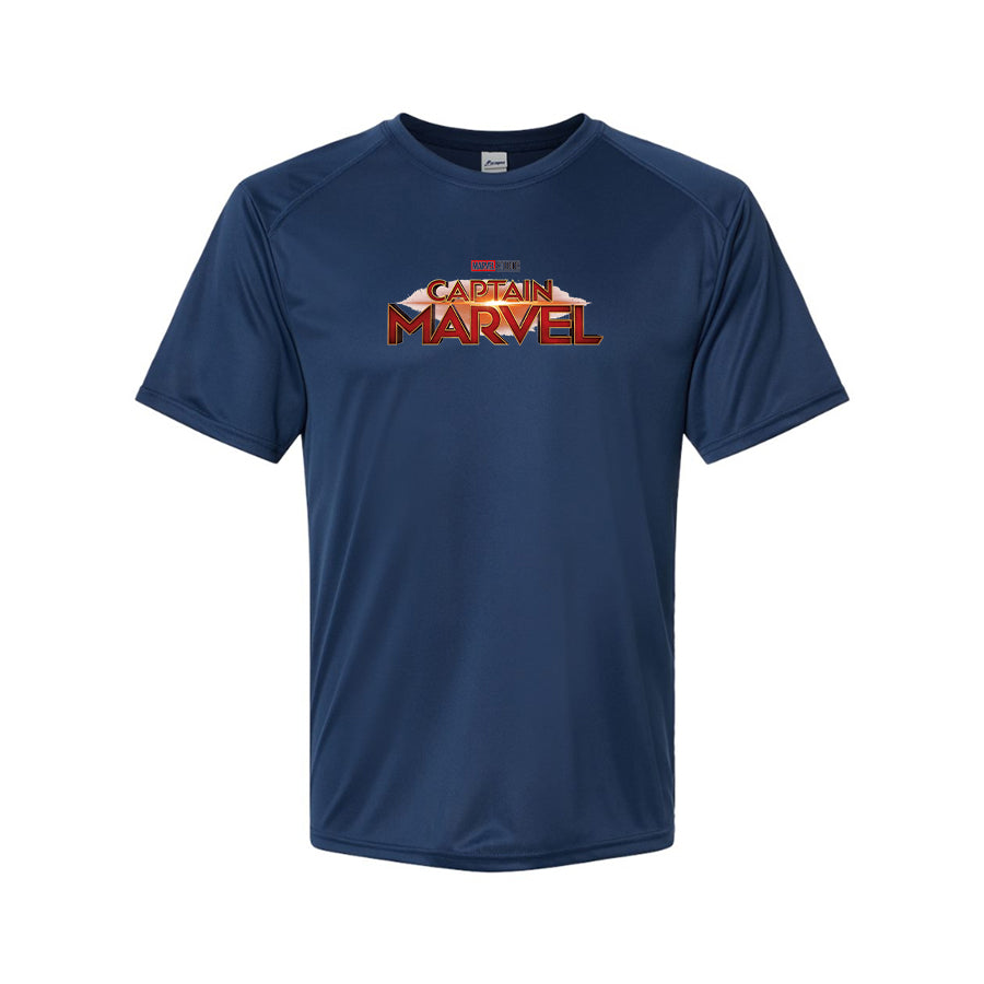 Youth Kids Captain Marvel Superhero  Performance T-Shirt