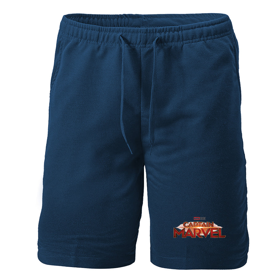 Men's Captain Marvel Superhero  Athletic Fleece Shorts