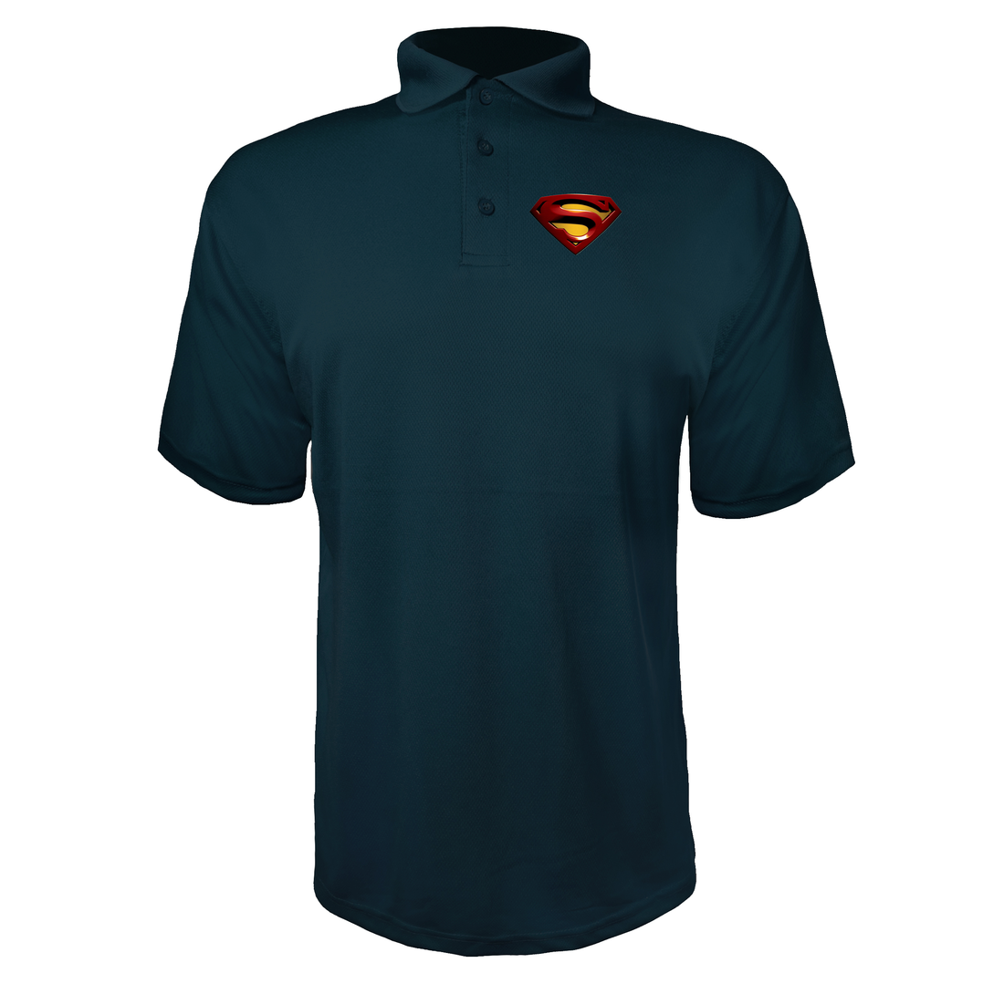 Men's Superman Superhero Polyester Polo