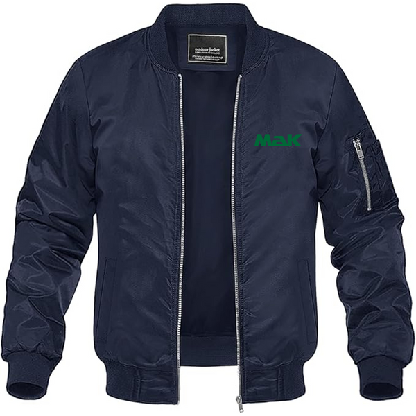 Men's Maschinenbau Kiel Logo Lightweight Bomber Jacket Windbreaker Softshell Varsity Jacket Coat