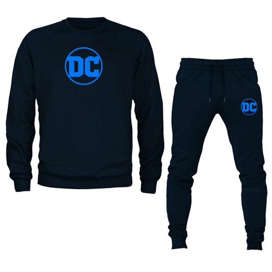 Men's DC Comics Superhero Crewneck Sweatshirt Joggers Suit