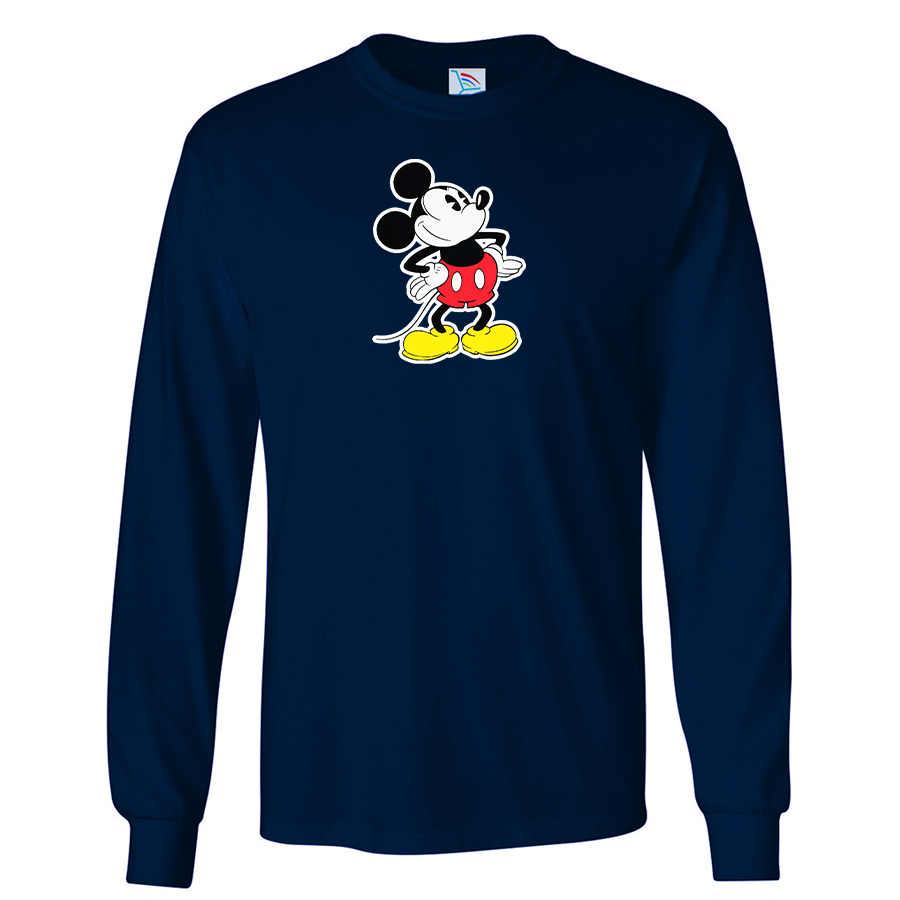 Men's Mickey Mouse Cartoon Long Sleeve T-Shirt