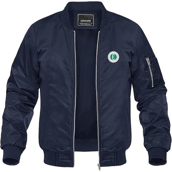 Men's Edsel Logo Lightweight Bomber Jacket Windbreaker Softshell Varsity Jacket Coat
