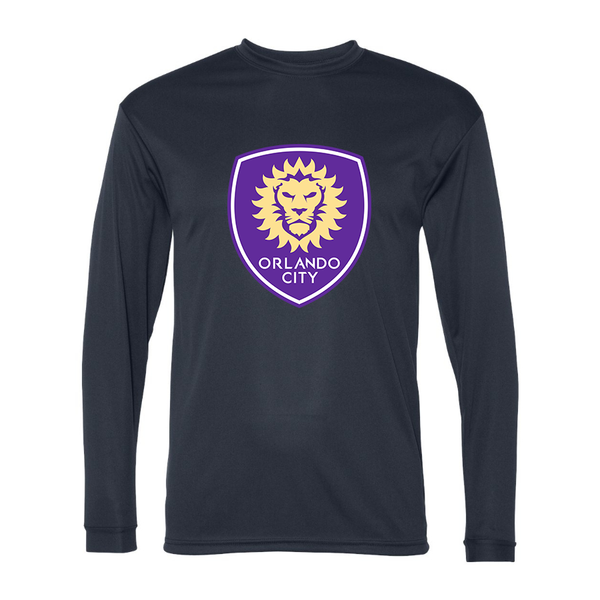 Men's Orlando City Soccer Polyester Long Sleeve T-Shirt