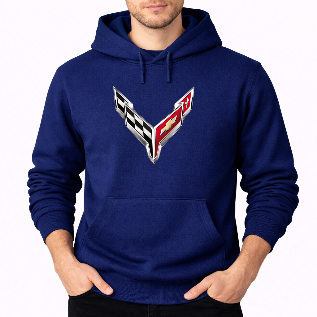 Men's  Chevrolet Corvette Car Pullover Hoodie