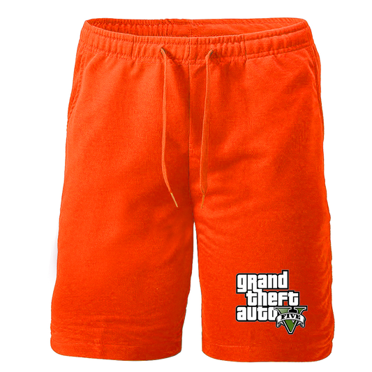 Men's GTA 5 Grand Theft Auto V Athletic Fleece Shorts Game