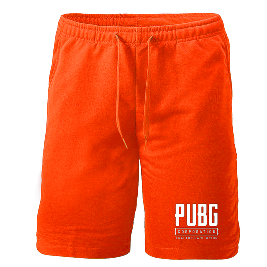 Men's PUBG Multiplayer Shooting Game Athletic Fleece Shorts