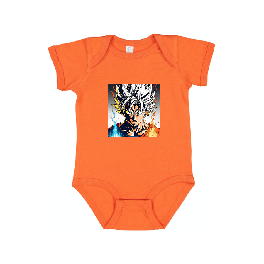Goku Fire Dragon Ball Z Cartoon Baby Romper Onesie