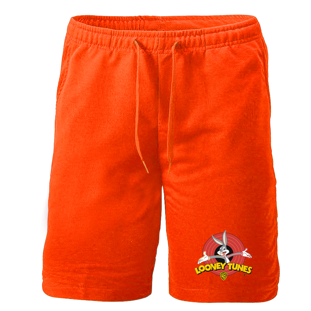 Men's Looney Tunes Warner Brothers Cartoon Athletic Fleece Shorts