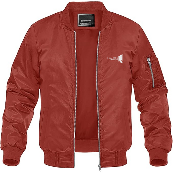 Men's Ravacana Films Lightweight Bomber Jacket Windbreaker Softshell Varsity Jacket Coat