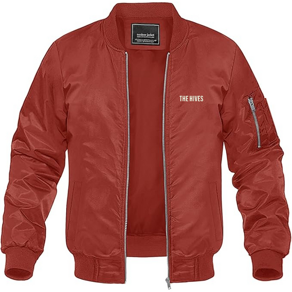 Men's The Hives Logo Lightweight Bomber Jacket Windbreaker Softshell Varsity Jacket Coat
