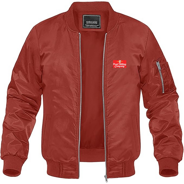 Men's Aunt Jemima Logo Lightweight Bomber Jacket Windbreaker Softshell Varsity Jacket Coat