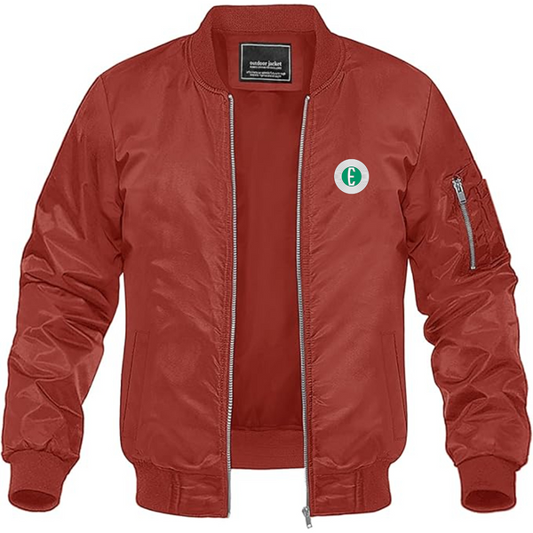 Men's Edsel Logo Lightweight Bomber Jacket Windbreaker Softshell Varsity Jacket Coat
